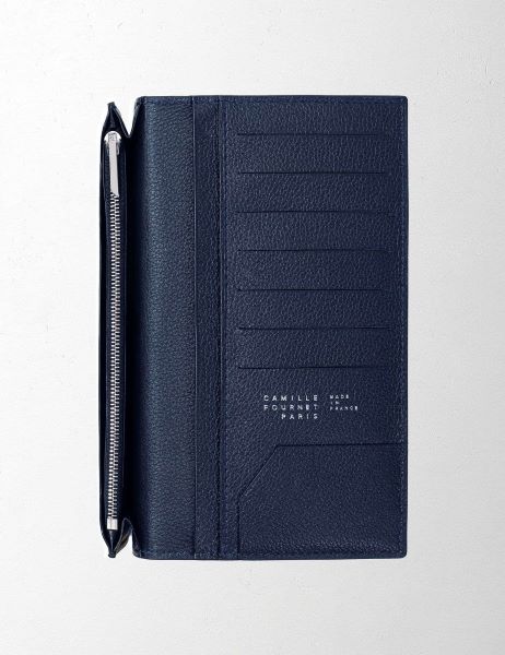 21.03 コインケース付き長財布 リザード マリーン