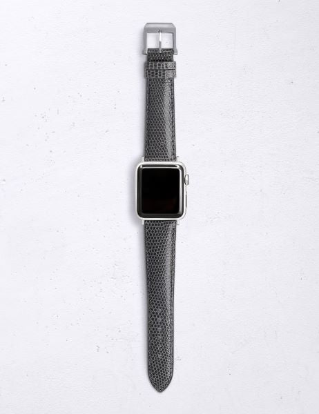 アップルウォッチ用ストラップ リザ-ド シャイニー グレー