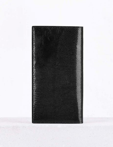 21.24 長財布 (マチなし) リザード ブラック