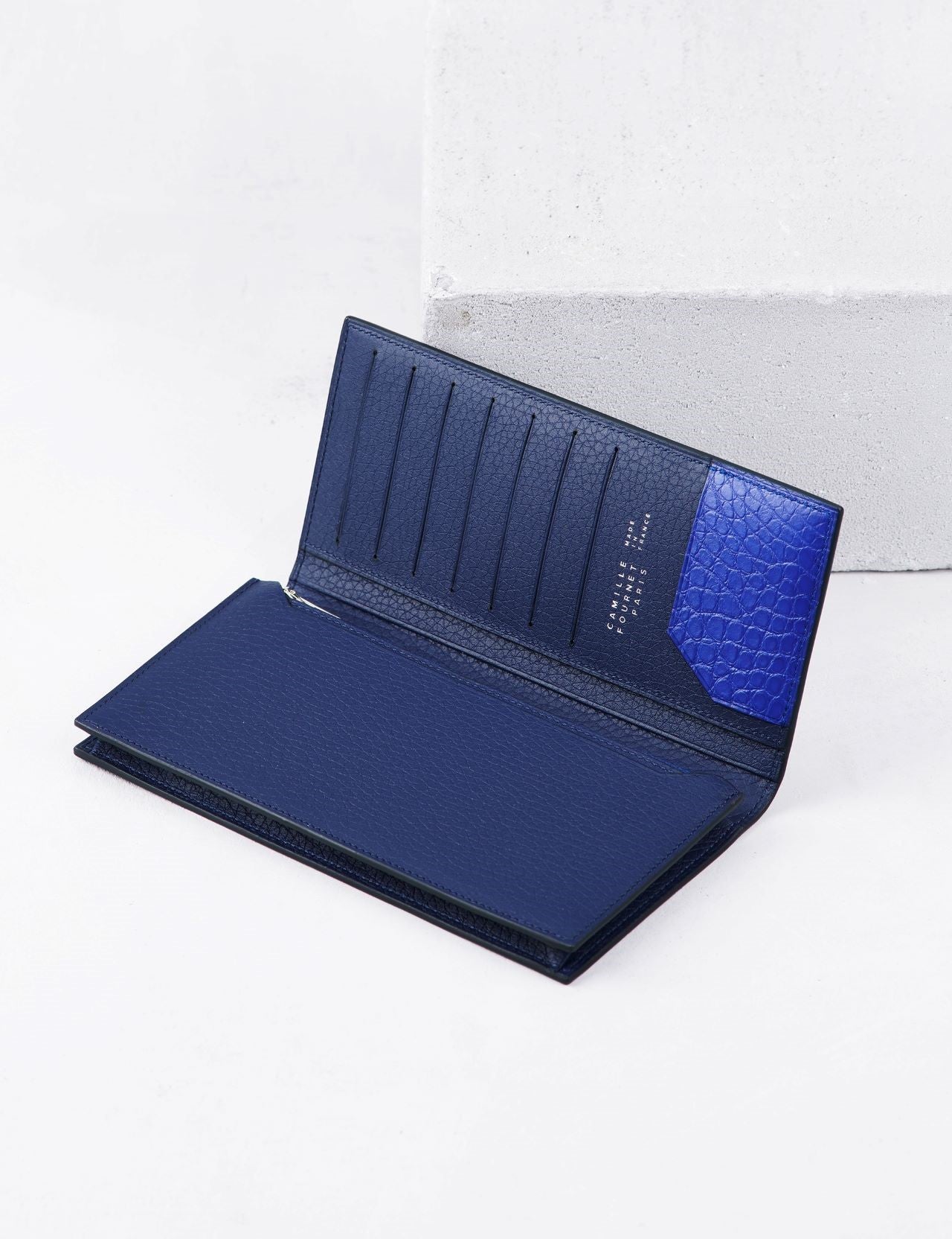 21.03 VERSO コインケース付き長財布 インディゴブルー