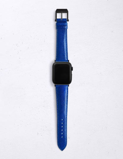 アップルウォッチ用ストラップ リザ－ド シャイニー ラピスブルー