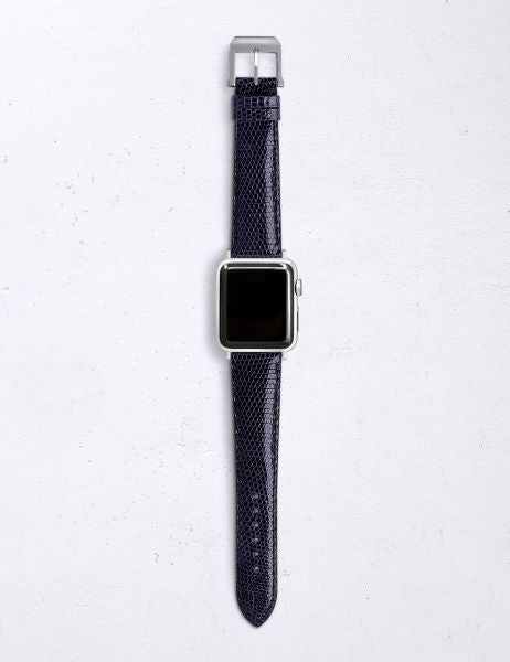 アップルウォッチ用ストラップ リザ－ド シャイニー マリーン