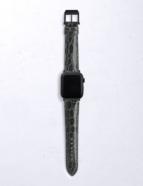 アップルウォッチ用カイマン シャイニー グレー