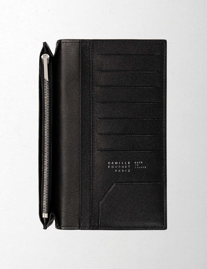 21.03 コインケース付き長財布 アリゲーター ブラック