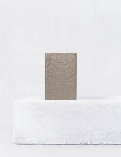 21.14 VERSO ビジネスカードケース トープグレー×レッド