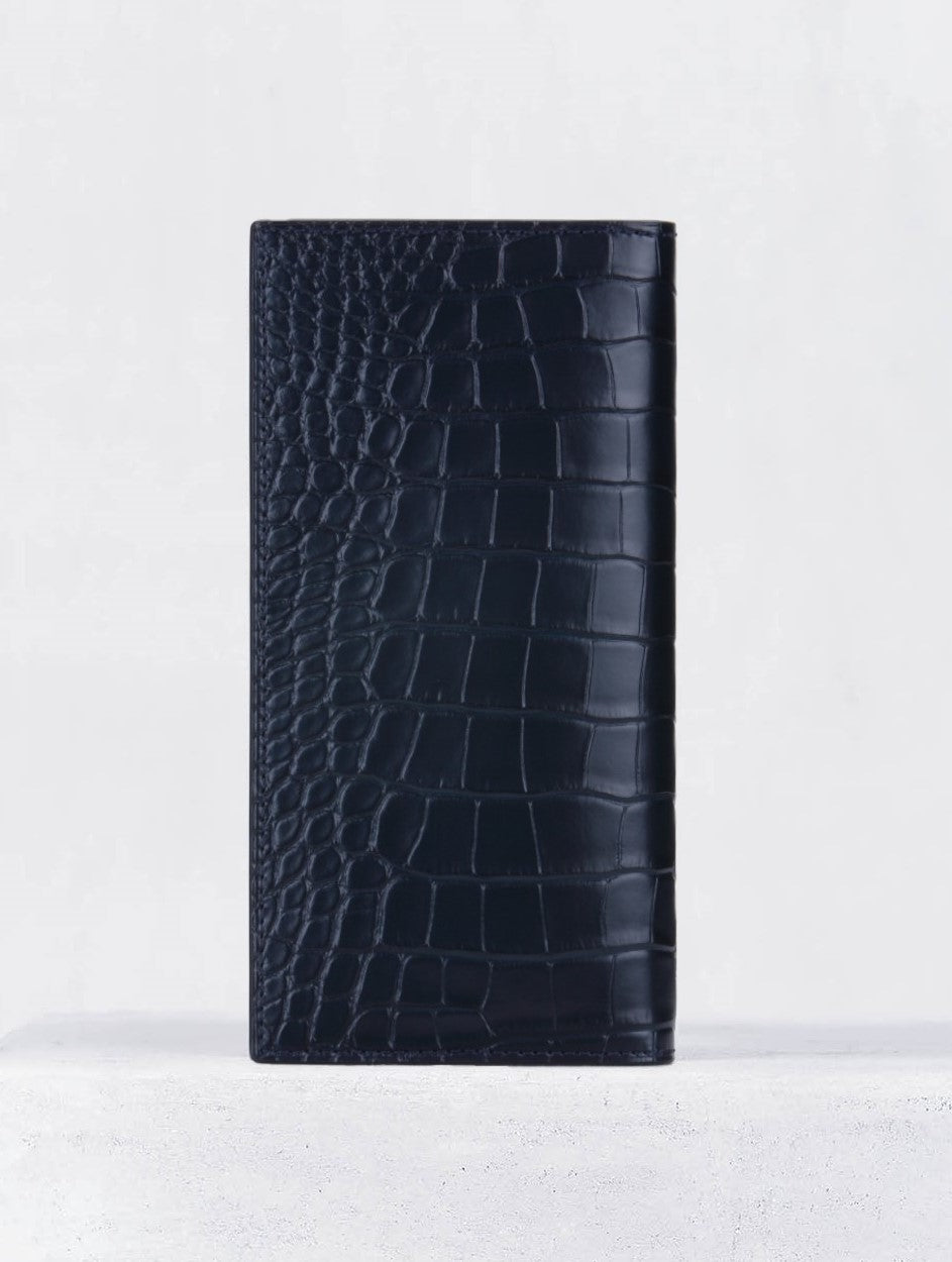 21.24 長財布 (マチなし) 　アリゲーター　マリーン