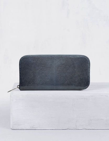 31.01 ラウンドジップウォレット リザード マリーン